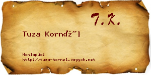 Tuza Kornél névjegykártya