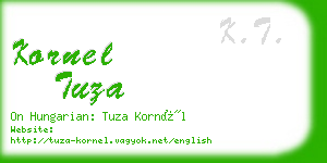 kornel tuza business card